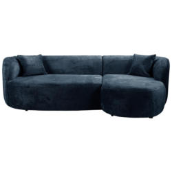 Ecksofa Flick Blau/schwarz, 264 Cm