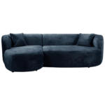 Möbelix Ecksofa Flick Blau/schwarz, 143 Cm