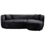 M&ouml;belix Ecksofa Flick Schwarz, 264 Cm