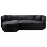 M&ouml;belix Ecksofa Flick Schwarz, 143 Cm
