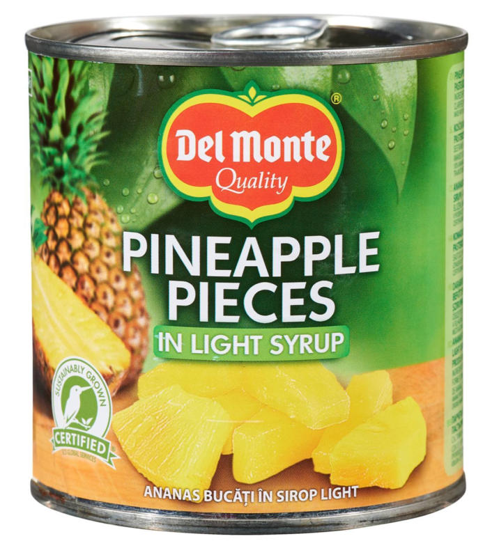 Del Monte Ананас парчета в лек сироп