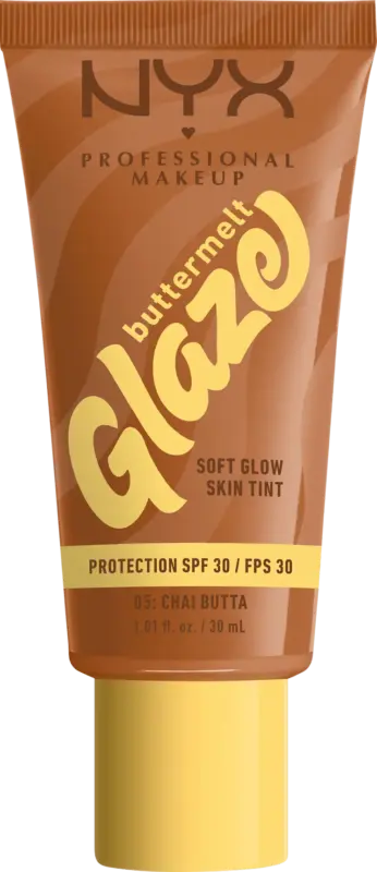 NYX PROFESSIONAL MAKEUP Foundation Buttermelt Glaze mit LSF 30, 05 Chai Butta