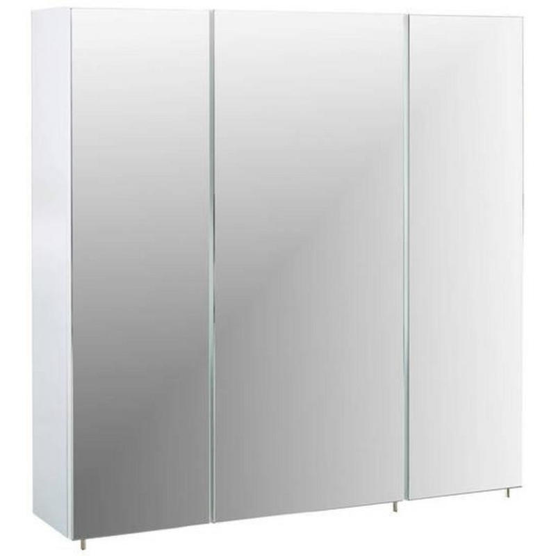 Spiegelschrank Basic 800 3 Türen Weiß