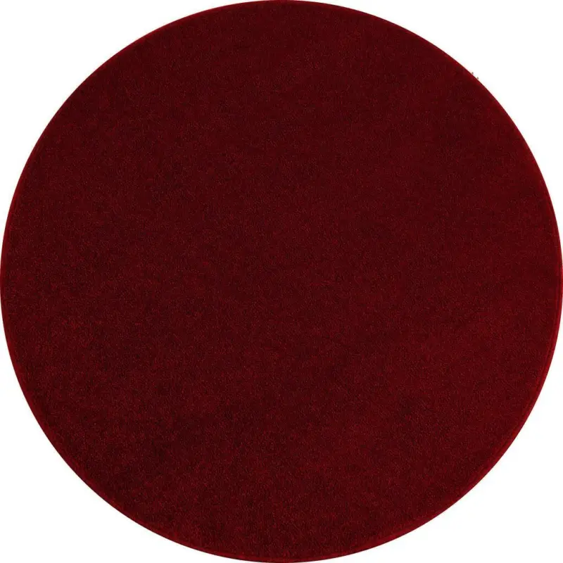 Hochflor Teppich Rot Ata Rund Ø 200 Cm