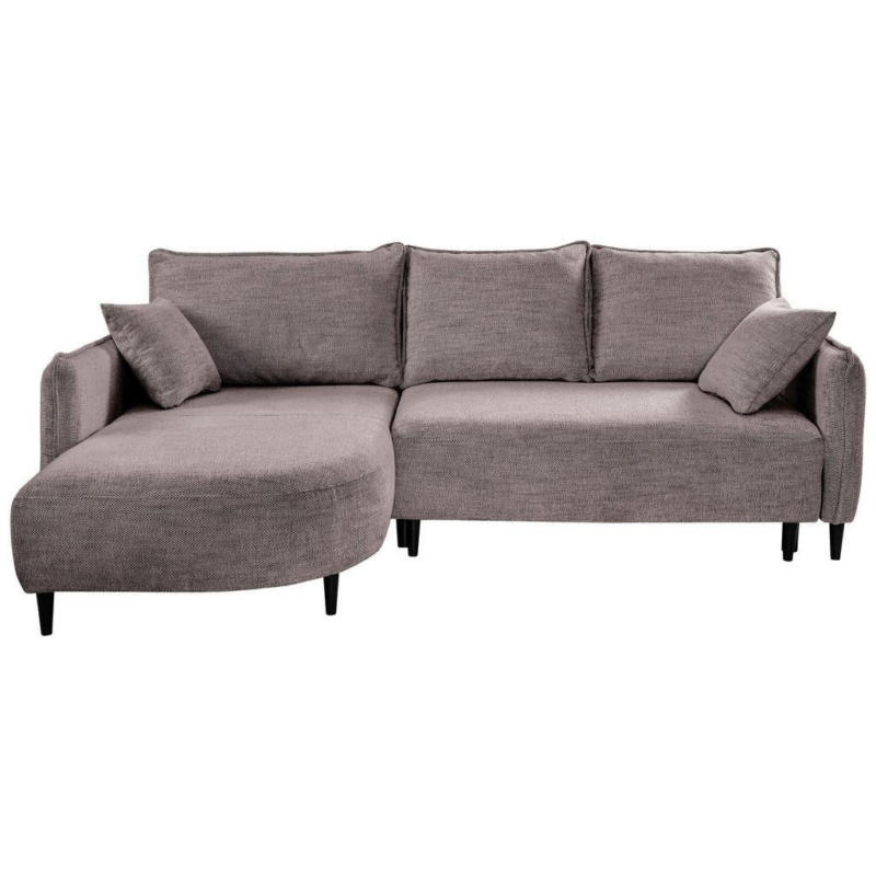 Ecksofa Sycylia Taupe/schwarz, 165 Cm