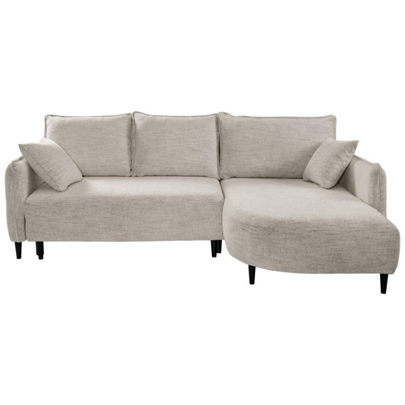 Ecksofa Sycylia Creme/schwarz, 244 Cm