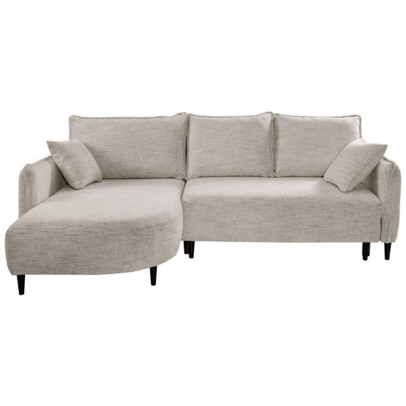 Ecksofa Sycylia Creme/schwarz, 165 Cm