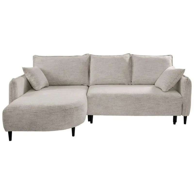 Ecksofa Sycylia Creme/schwarz, 165 Cm