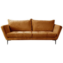 Sofa Ankona Rostfarben/schwarz, 225 Cm