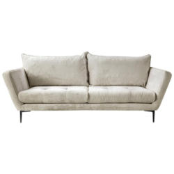 Sofa Ankona Creme/schwarz, 225 Cm