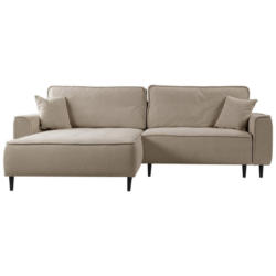 Ecksofa Blues Cappuccino/schwarz, 183 Cm