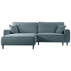 Ecksofa Blues Blau/schwarz, 183 Cm