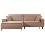 Möbelix Ecksofa Blues Rosa/schwarz, 183 Cm