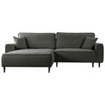 Möbelix Ecksofa Blues Dunkelgrau/schwarz, 183 Cm