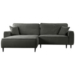 Ecksofa Blues Dunkelgrau/schwarz, 183 Cm