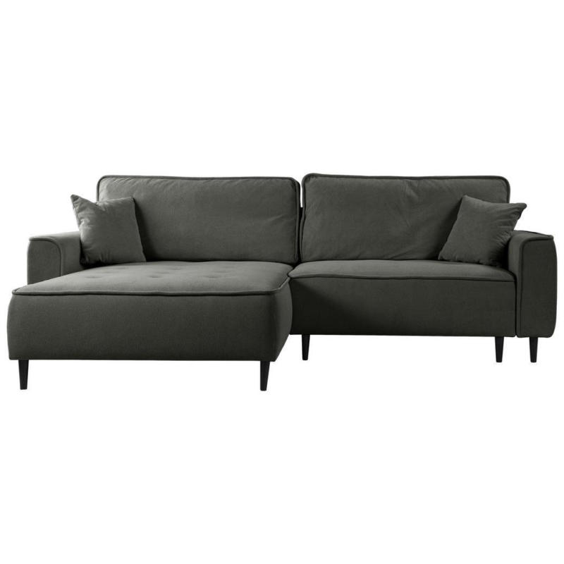 Ecksofa Blues Dunkelgrau/schwarz, 183 Cm