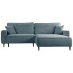 Möbelix Ecksofa Blues Blau/schwarz, 263 Cm