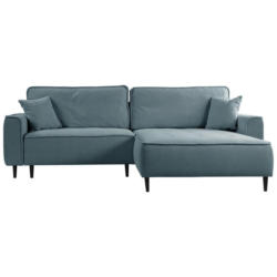 Ecksofa Blues Blau/schwarz, 263 Cm