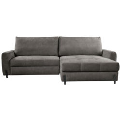 Ecksofa Naomi Graubraun/schwarz, 265 Cm