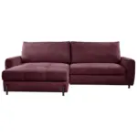 Möbelix Ecksofa Naomi Bordeaux/schwarz, 162 Cm