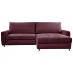 Möbelix Ecksofa Naomi Bordeaux/schwarz, 265 Cm