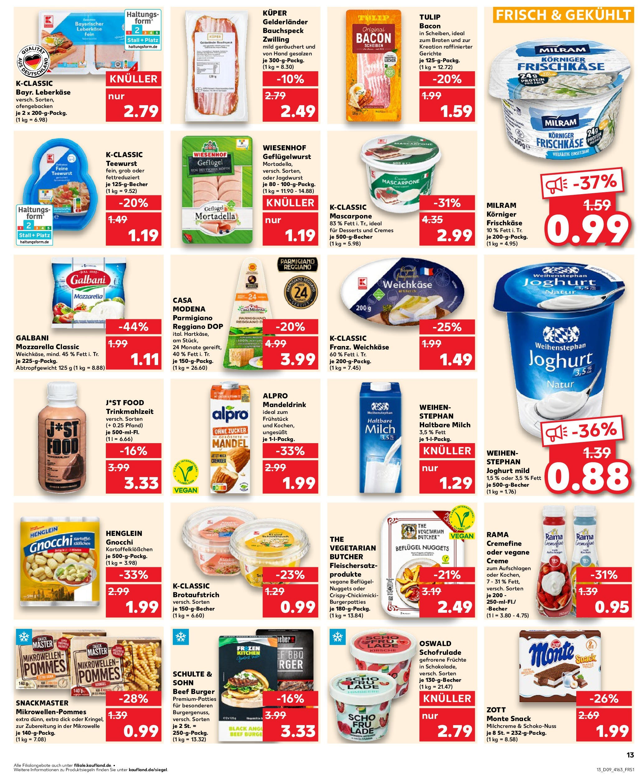 Kaufland - Frankfurt Am Main, Mainzer Landstraße 6 (ab 27.02.2025) » Angebote Online zum Blättern | Seite: 13 | Produkte: Mascarpone, Mozzarella, Pommes, Zucker