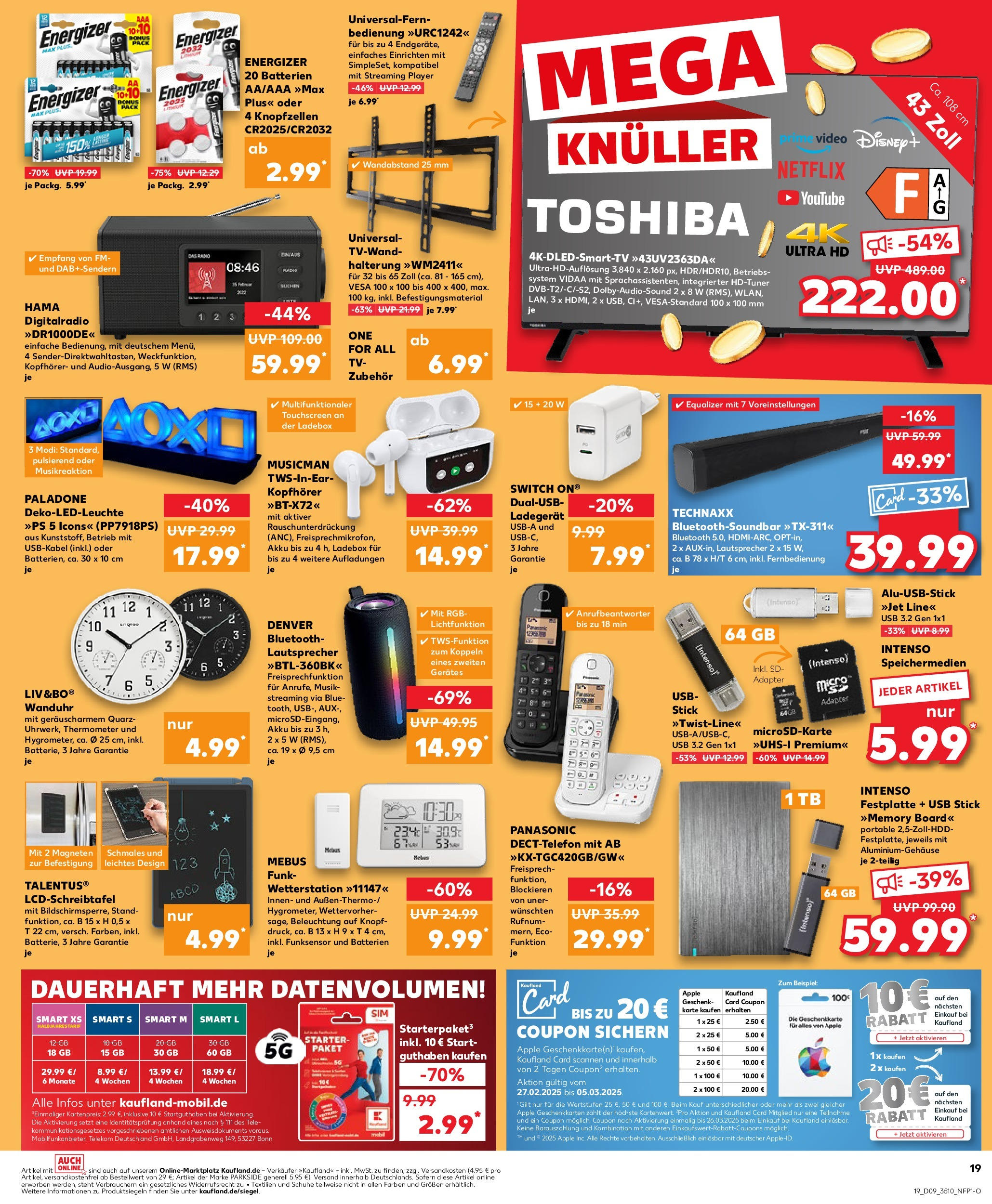 Kaufland - Ahrensfelde, Landsberger Chaussee 17 (ab 27.02.2025) » Angebote Online zum Blättern | Seite: 19 | Produkte: Adapter, Panasonic, Radio, Player