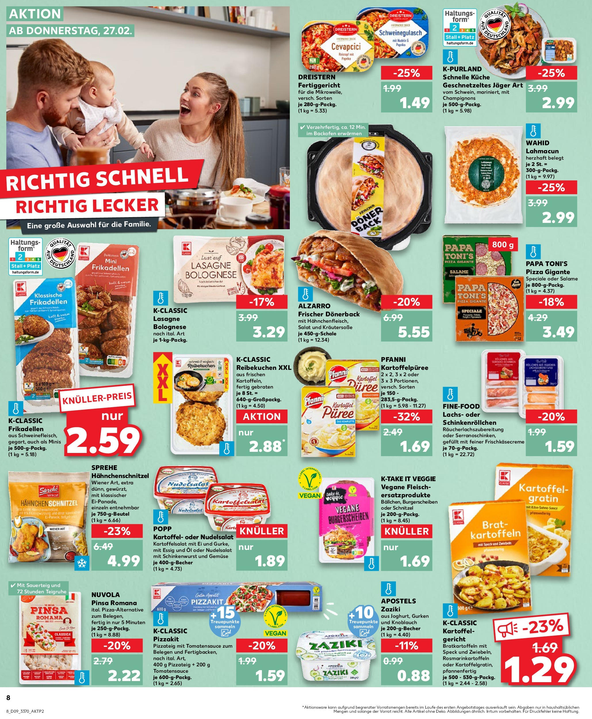 Kaufland - Schwerin-Mueßer Holz, Hamburger Allee 140 d (ab 27.02.2025) » Angebote Online zum Blättern | Seite: 8 | Produkte: Gemüse, Knoblauch, Backofen, Gurken