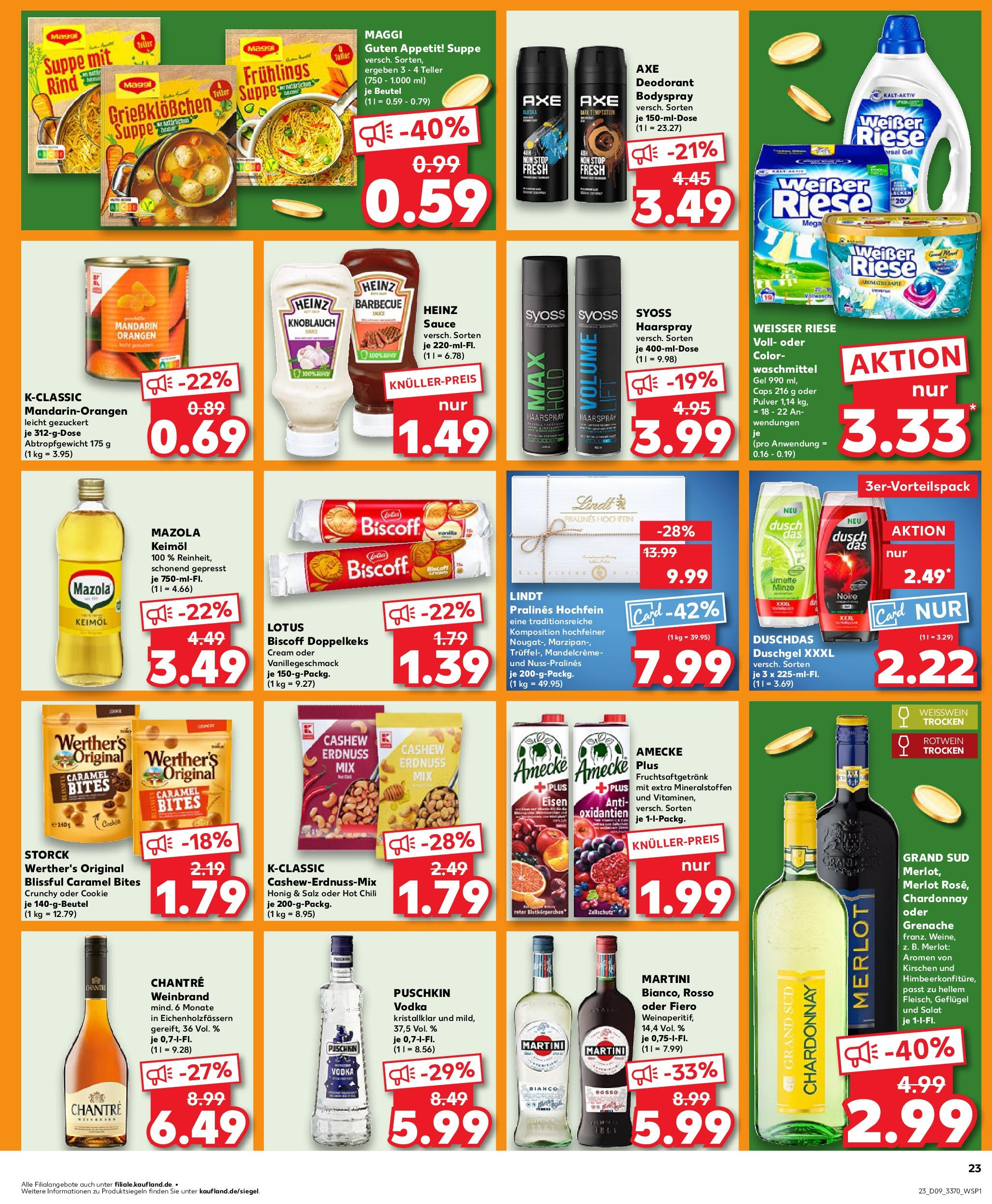 Kaufland - Dessau-Roßlau, Zunftstraße 15 (ab 27.02.2025) » Angebote Online zum Blättern | Seite: 23 | Produkte: Kirschen, Limette, Grand sud, Vodka