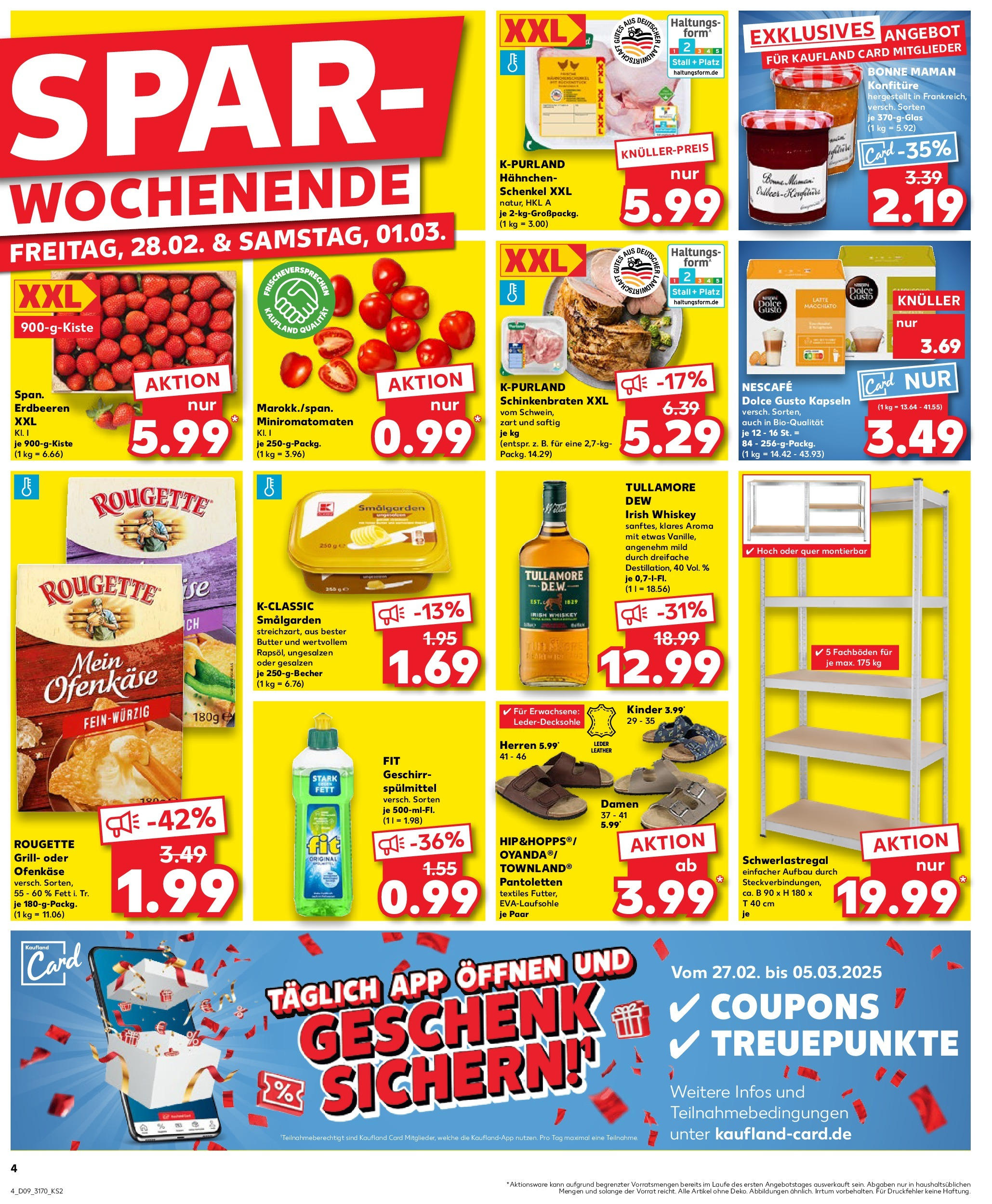 Kaufland - Plauen, Äußere Reichenbacher Straße 64 (ab 27.02.2025) » Angebote Online zum Blättern | Seite: 4 | Produkte: Hahnchen, Butter, Schwerlastregal, Dolce Gusto kapseln