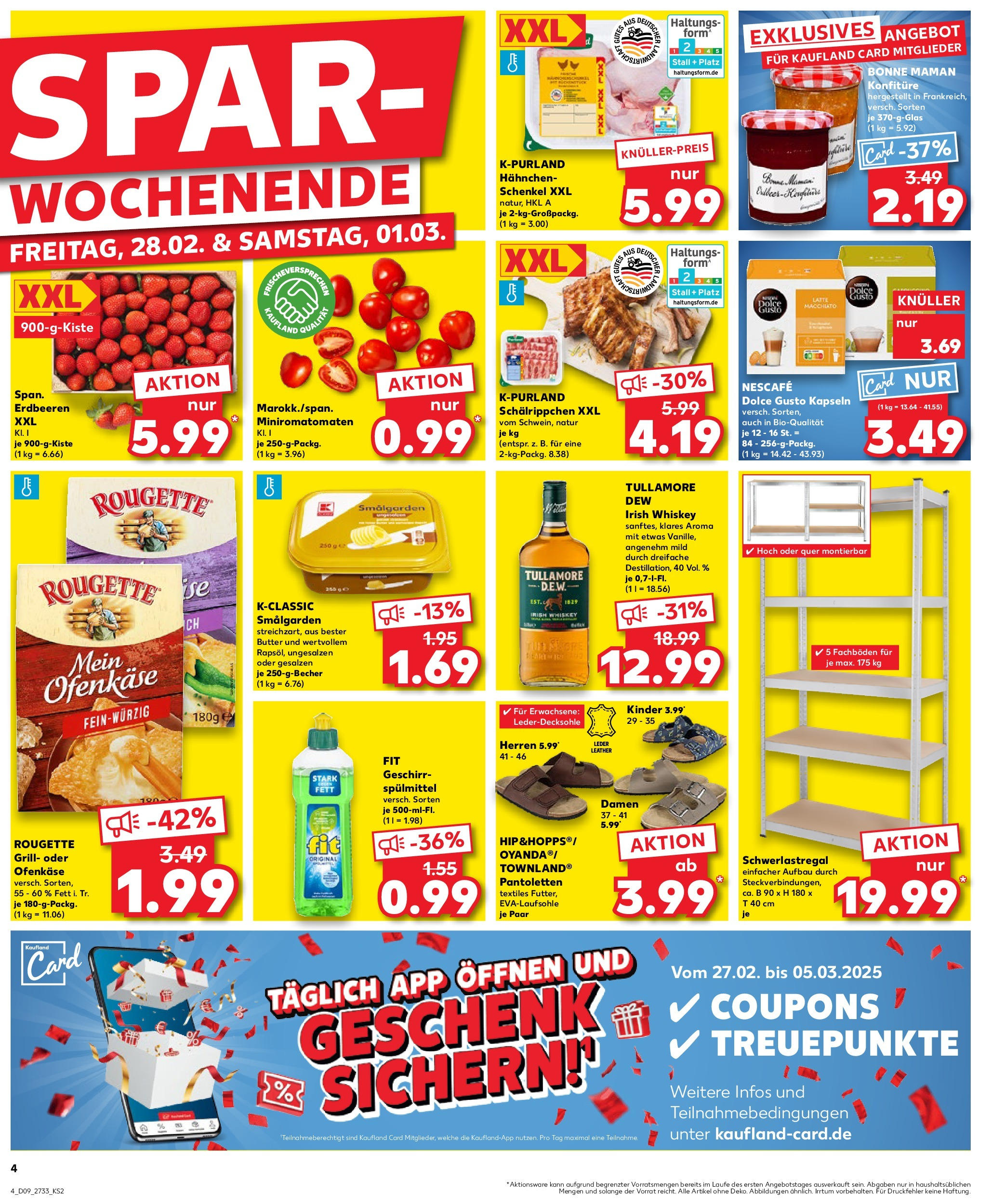 Kaufland - Dessau-Roßlau, Zunftstraße 15 (ab 27.02.2025) » Angebote Online zum Blättern | Seite: 4 | Produkte: Schwerlastregal, Erdbeeren, Bonne maman, Whiskey