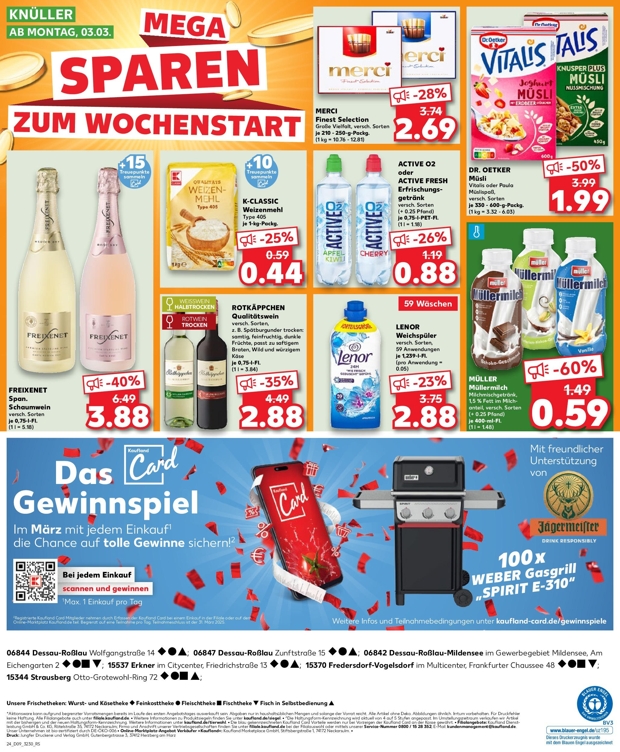 Kaufland - Dessau-Roßlau, Zunftstraße 15 (ab 27.02.2025) » Angebote Online zum Blättern | Seite: 24 | Produkte: Merci, Rotwein, Jägermeister, Rotkäppchen