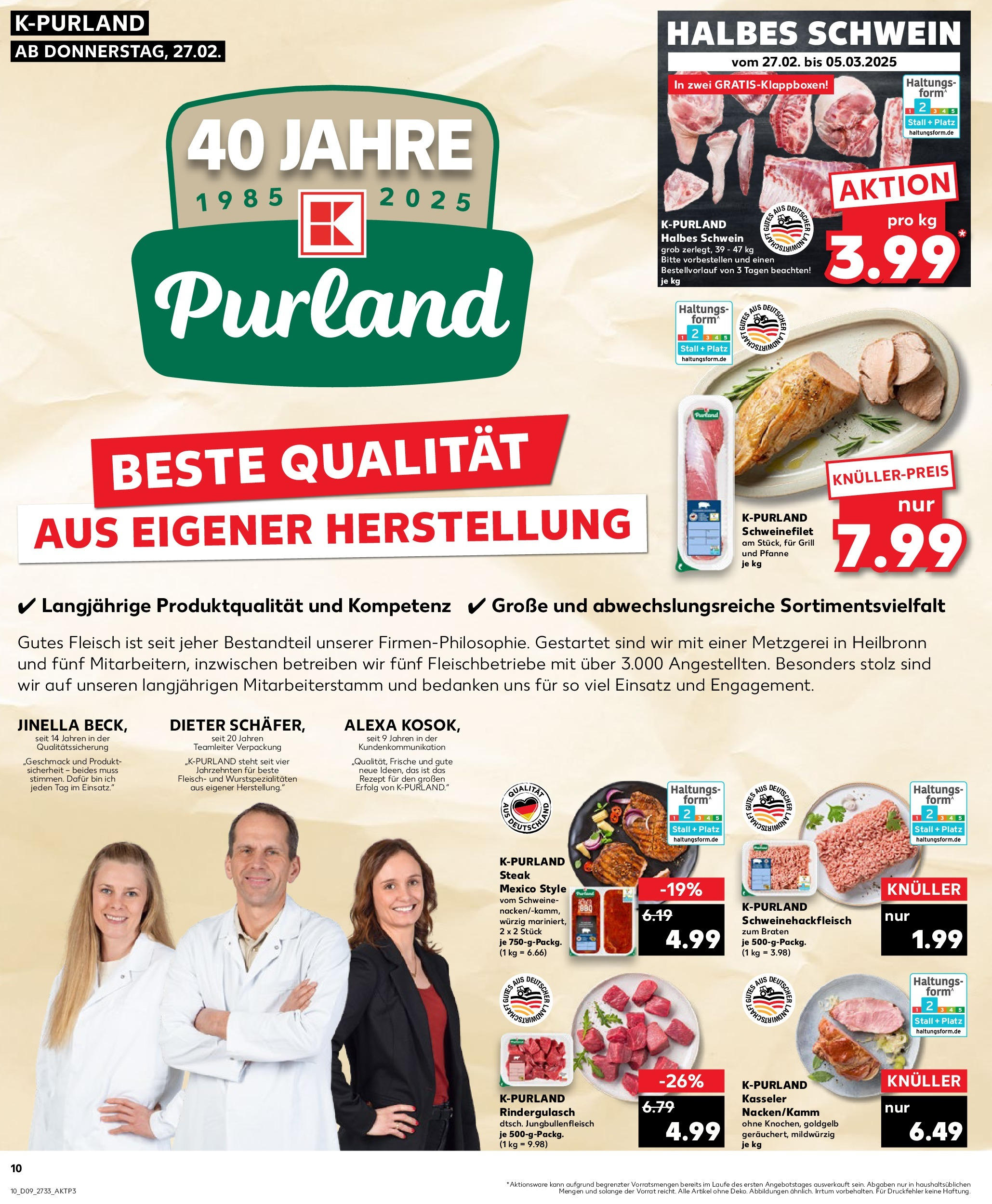 Kaufland - Berlin-Mitte, Rochstraße 7 (ab 27.02.2025) » Angebote Online zum Blättern | Seite: 10 | Produkte: Grill, Rindergulasch, Schweinefilet, Steak