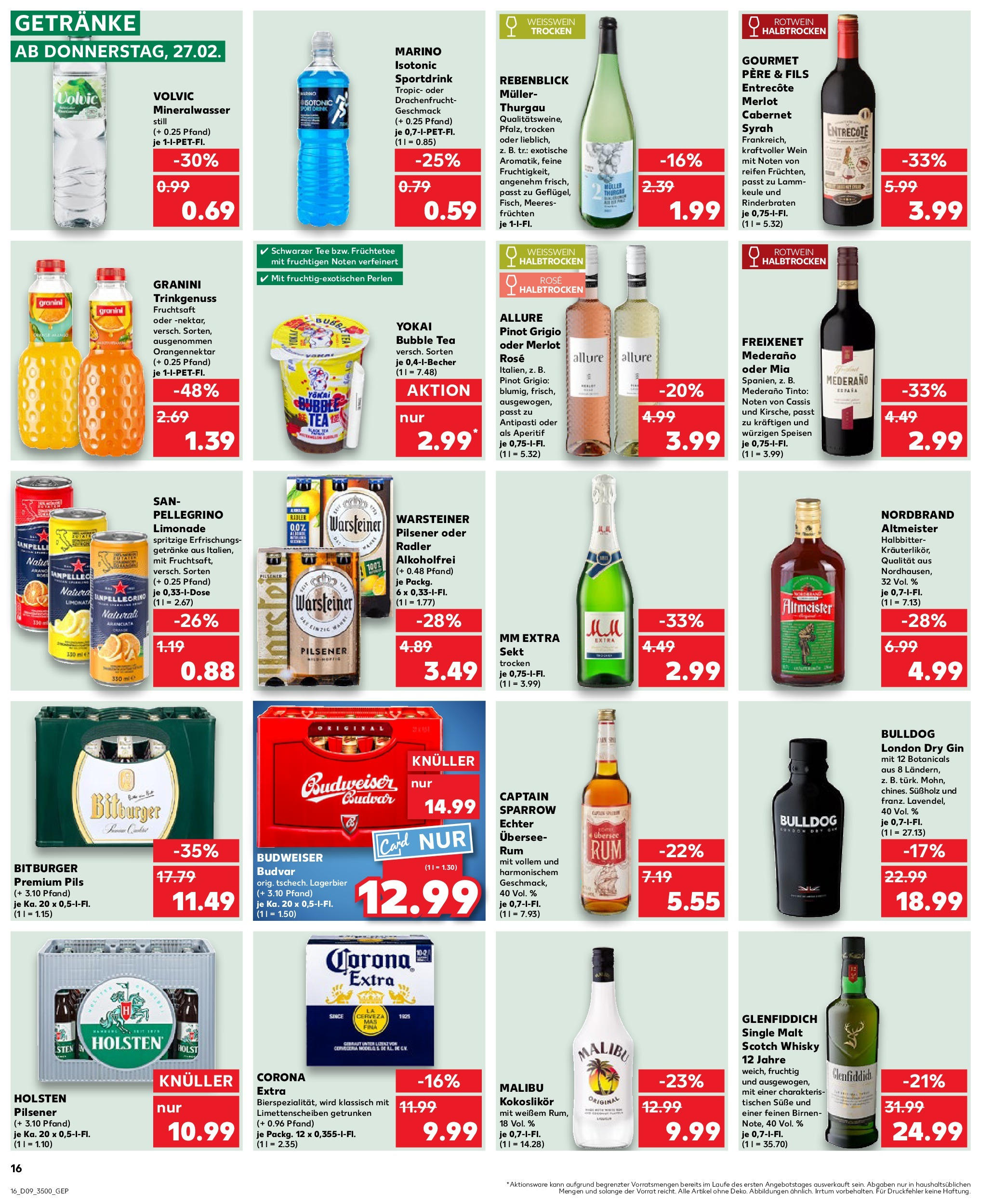 Kaufland - Plauen, Äußere Reichenbacher Straße 64 (ab 27.02.2025) » Angebote Online zum Blättern | Seite: 16 | Produkte: Freixenet, Rotwein trocken, Merlot, Radler