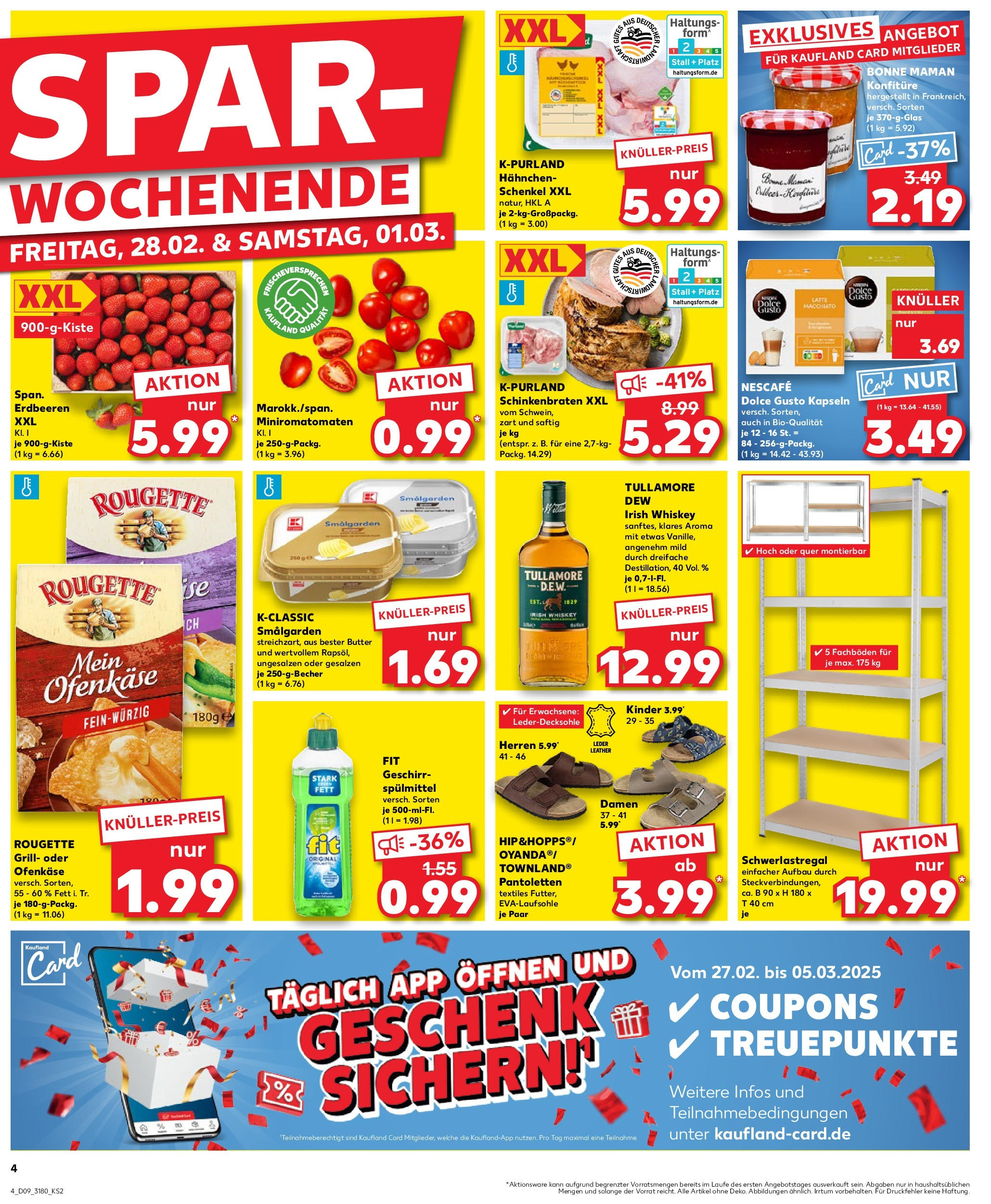 Kaufland - Ahrensfelde, Landsberger Chaussee 17 (ab 27.02.2025) » Angebote Online zum Blättern | Seite: 4 | Produkte: Grill, Butter, Erdbeeren, Whiskey