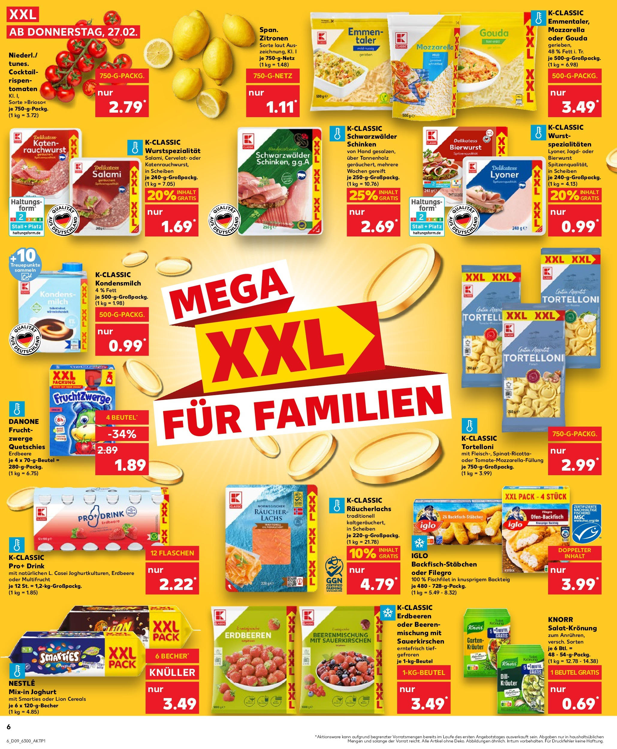 Kaufland - Wetzlar, Am Forum 1 (ab 27.02.2025) » Angebote Online zum Blättern | Seite: 6 | Produkte: Smarties, Knorr, Wurst, Salami