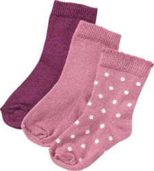 ALANA Socken, rosa + beere, Gr. 19/22