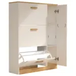 M&ouml;belix Schuhschrank Wei&szlig;/honigeiche, B: 80 Cm