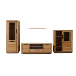 Wohnwand Wildeiche, 407 Cm