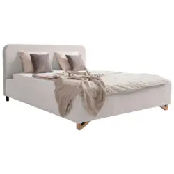 Polsterbett mit Bettkasten Flamingo Perlmutt 180x200 cm