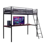 Möbelix Hochbett Hq High Sleeper Gaming 90x190 Cm Schwarz