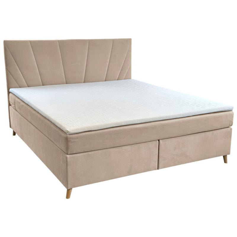 Boxbett Mit Topper Lucia 180x200 Cm Beige