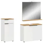 M&ouml;belix Badezimmer Gw-Menen Wei&szlig;/Eichefarben