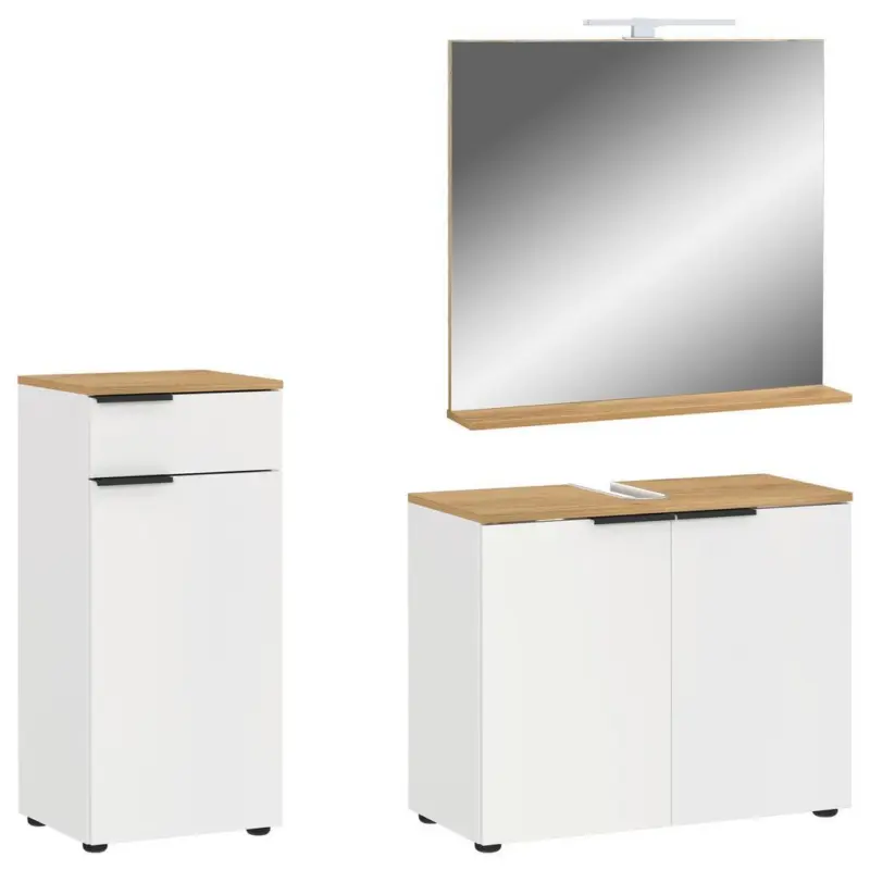 Badezimmer Gw-Menen Weiß/Eichefarben