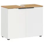 M&ouml;belix Waschbeckenunterschrank Gw-Menen Wei&szlig;/Eichefarben