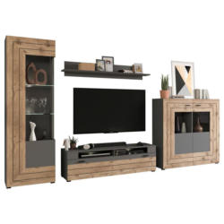 Wohnwand Freno Nox Oak B: 350 cm