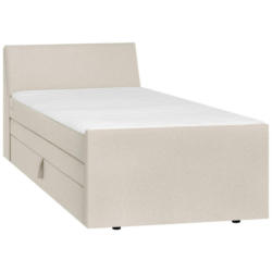 Boxspringbett mit Bettkasten Nida 120x200 cm Creme