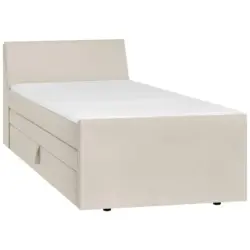 Boxspringbett mit Bettkasten Nida 100x200 cm Creme