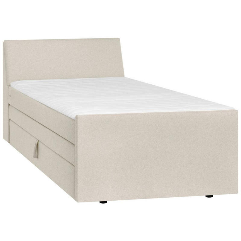 Boxspringbett mit Bettkasten Nida 120x200 cm Creme