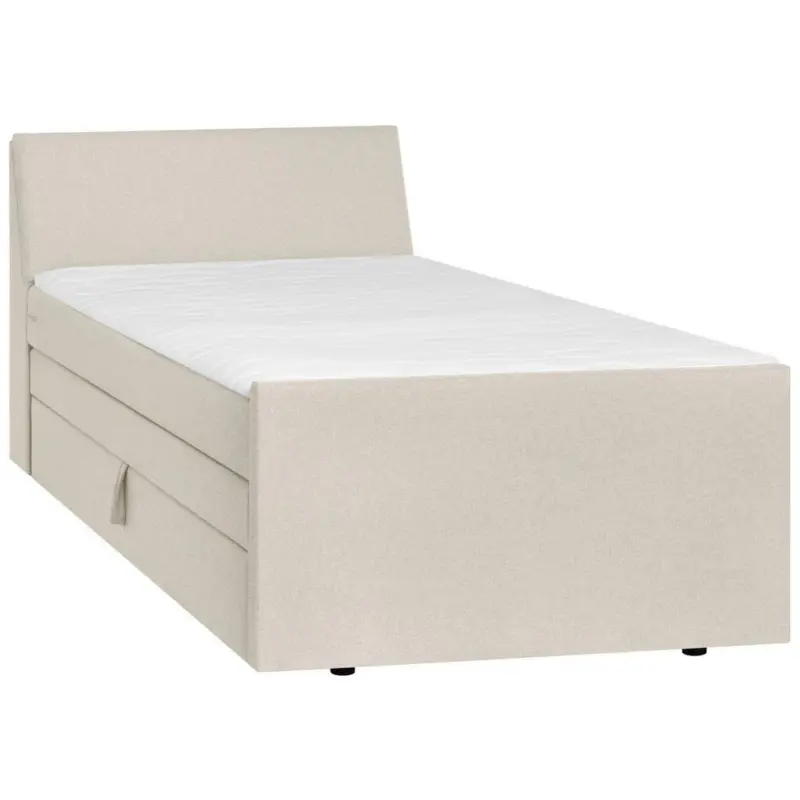 Boxspringbett mit Bettkasten Nida 100x200 cm Creme